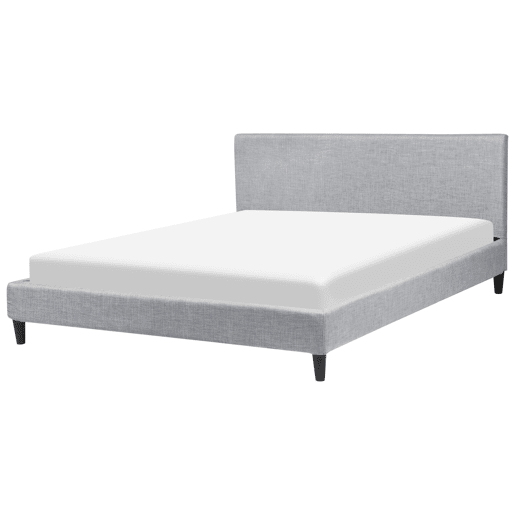 Cama Tecido FITOU 180 x 200 cm Cinzento claro