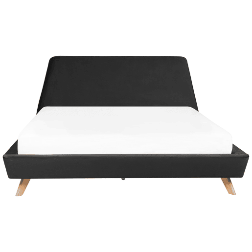 Cama Veludo VIENNE 180 x 200 cm Preto