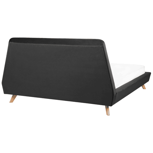Cama Veludo VIENNE 180 x 200 cm Preto