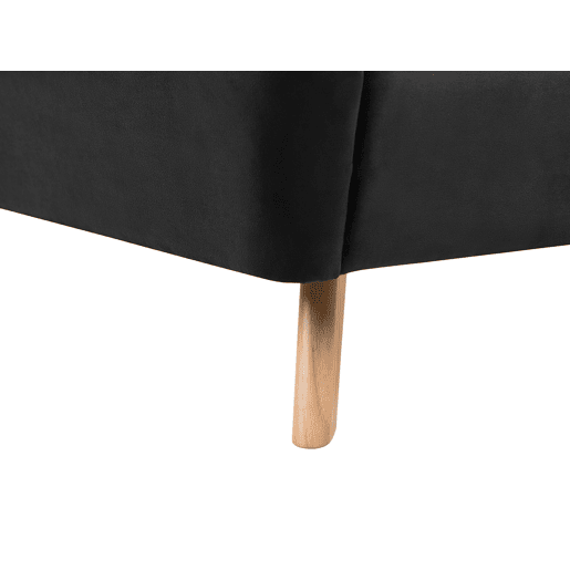 Cama Veludo VIENNE 180 x 200 cm Preto
