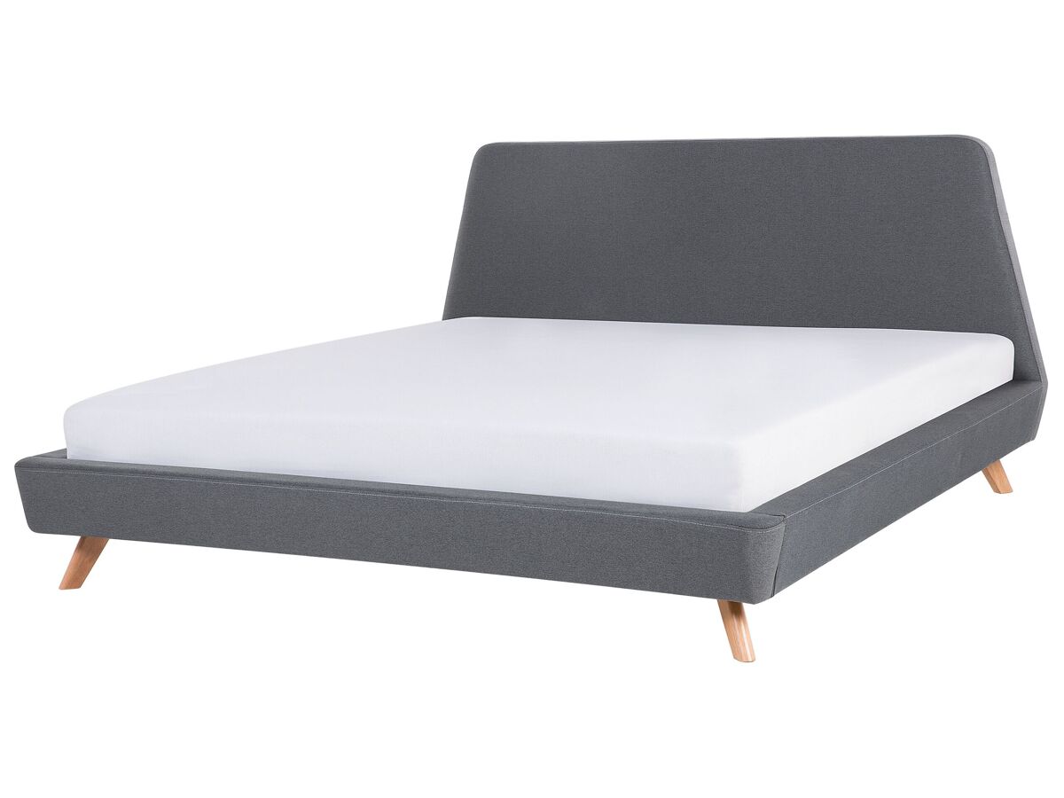 Beliani Cama Poliéster VIENNE 200x220 Gris Oscuro