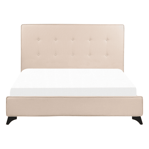 Cama Tecido AMBASSADOR 140 x 200 cm Creme
