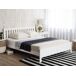 Beliani Cama Madera de pino MAYENNE 149x208 Beliani Cama Madera de pino MAYENNE 149x208 Blanco