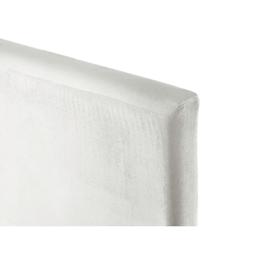 Cama Veludo FITOU 160 x 200 cm Branco