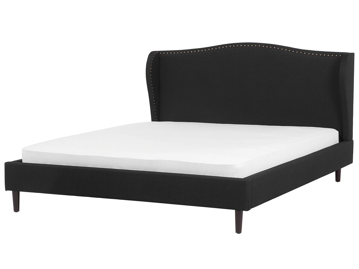 Beliani Cama Poliéster COLMAR 192x215 Negro