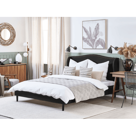 Cama Tecido COLMAR 180 x 200 cm Preto