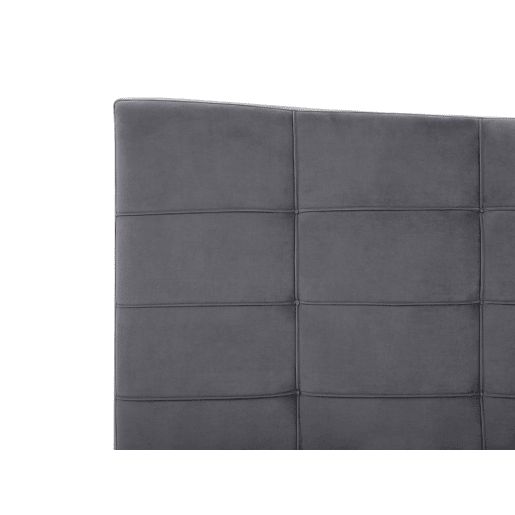 Cama Veludo LANNION 180 x 200 cm Cinzento escuro