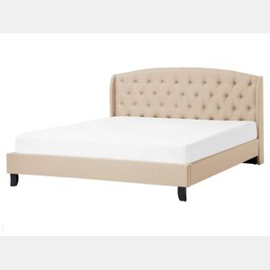 Cama Tecido BORDEAUX 160 x 200 cm Creme