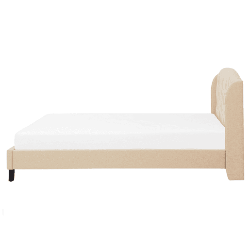 Cama Tecido BORDEAUX 160 x 200 cm Creme Cama Tecido BORDEAUX 160 x 200 cm Creme