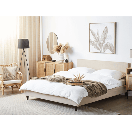 Cama Tecido FITOU 180 x 200 cm Creme