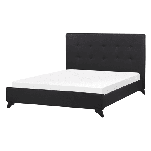 Cama Tecido AMBASSADOR 140 x 200 cm Preto