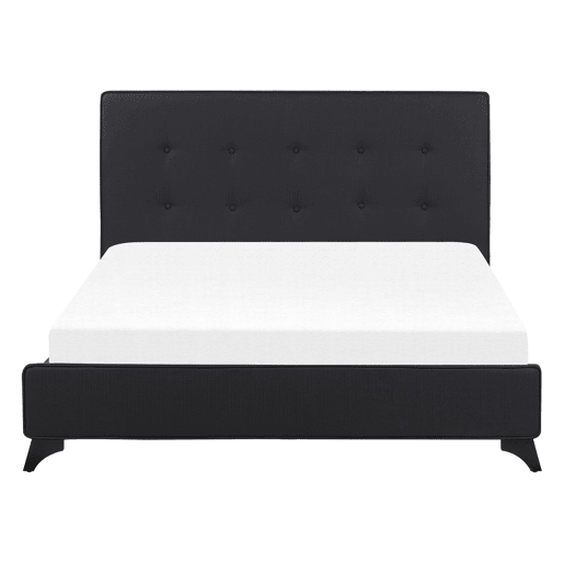 Cama Tecido AMBASSADOR 140 x 200 cm Preto