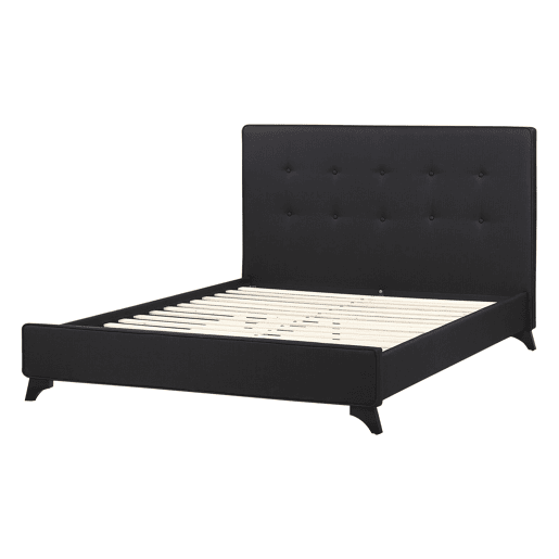 Cama Tecido AMBASSADOR 140 x 200 cm Preto