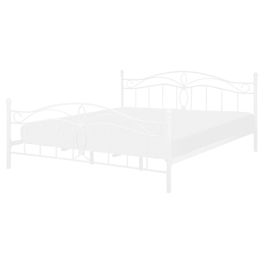 Cama Metal ANTLIA 160 x 200 cm Branco