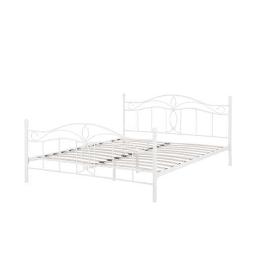 Cama Metal ANTLIA 160 x 200 cm Branco