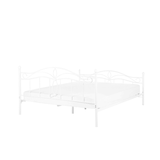 Cama Metal ANTLIA 160 x 200 cm Branco
