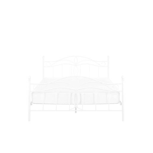 Cama Metal ANTLIA 160 x 200 cm Branco