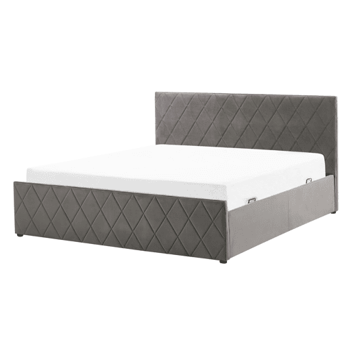 Beliani Cama baú Veludo ROCHEFORT