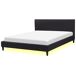 Beliani Cama LED Poliéster FITOU 190x214 Beliani Cama LED Poliéster FITOU 190x214 Gris Claro