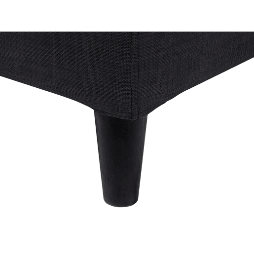 Cama com LED Tecido FITOU 180 x 200 cm Preto