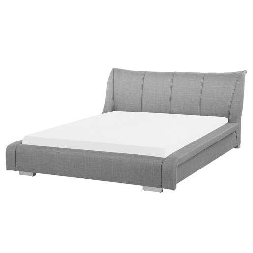 Cama de água Tecido NANTES 160 x 200 cm Cinzento claro
