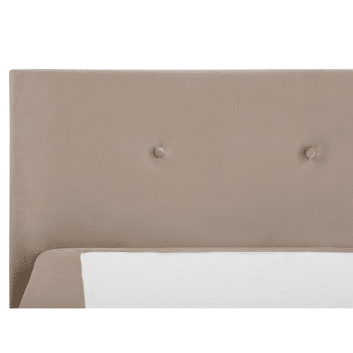 Cama continental Veludo CONSUL 160 x 200 cm Creme claro