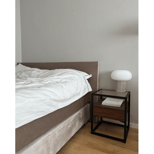 Cama continental Veludo CONSUL 160 x 200 cm Creme claro