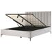 Beliani Cama con almacenaje Terciopelo SEZANNE 190x215 Beliani Cama con almacenaje Terciopelo SEZANNE 190x215 Gris Claro