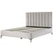 Beliani Cama con almacenaje Terciopelo SEZANNE 190x215 Beliani Cama con almacenaje Terciopelo SEZANNE 190x215 Gris Claro