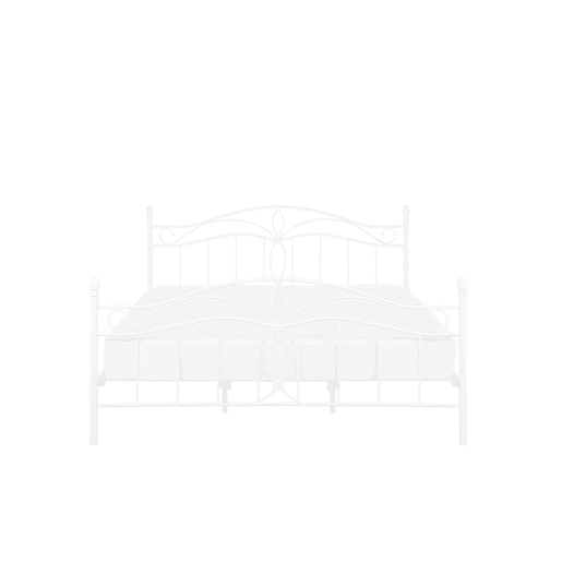Cama Metal ANTLIA 180 x 200 cm Branco