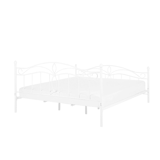 Cama Metal ANTLIA 180 x 200 cm Branco