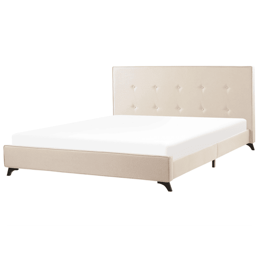 Cama Tecido AMBASSADOR 180 x 200 cm Creme
