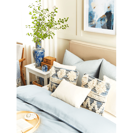 Cama Tecido AMBASSADOR 180 x 200 cm Creme