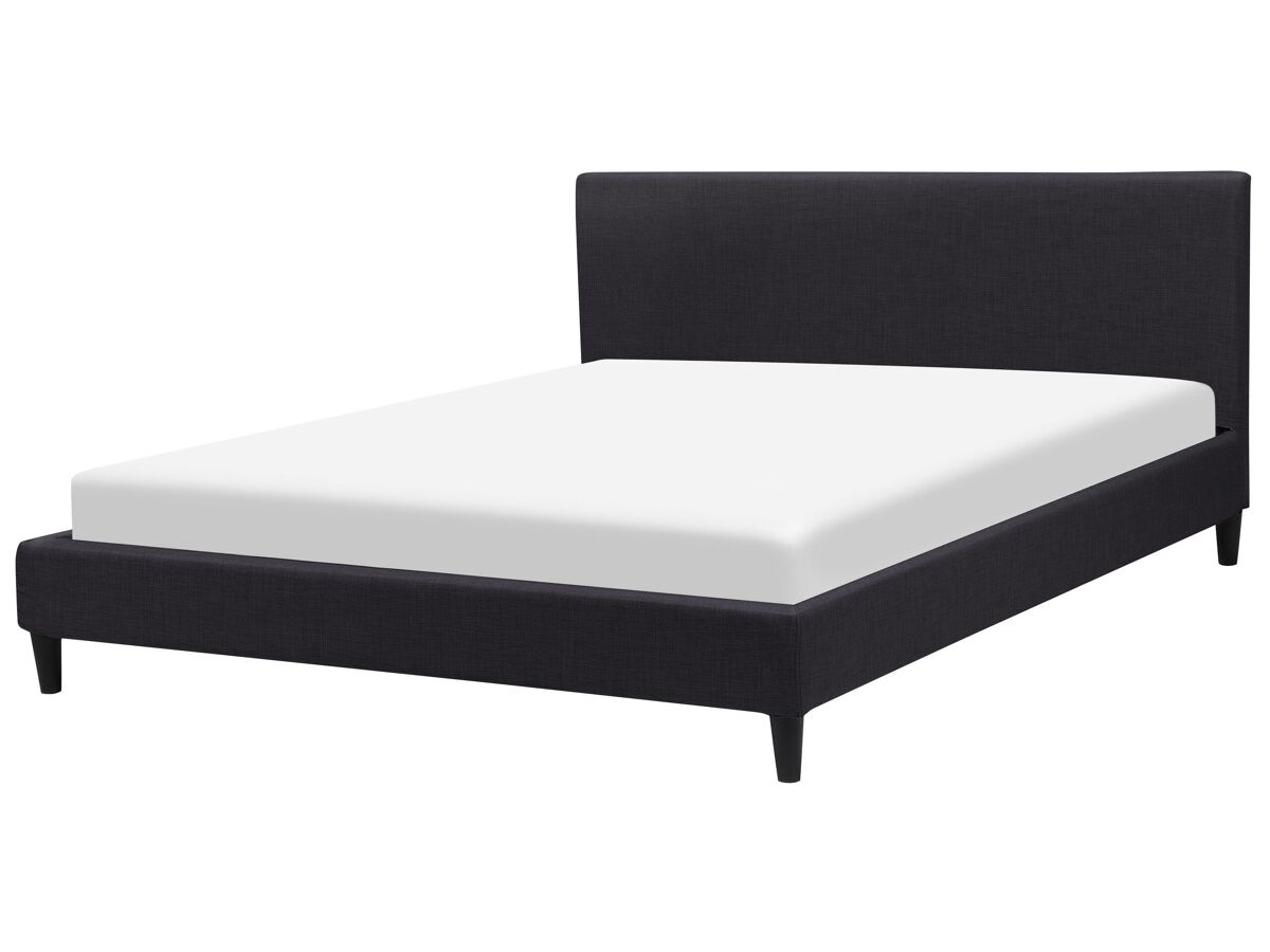 Beliani Cama Terciopelo FITOU 190x214 Negro