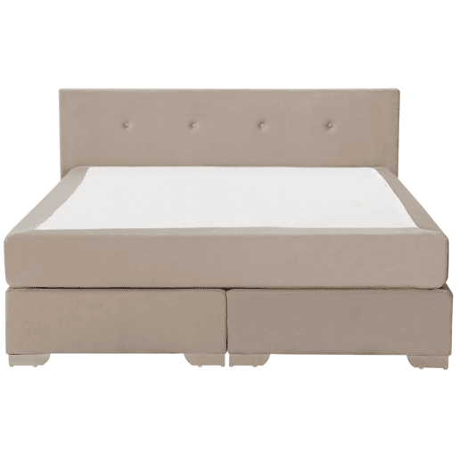 Cama continental Veludo CONSUL 180 x 200 cm Creme claro