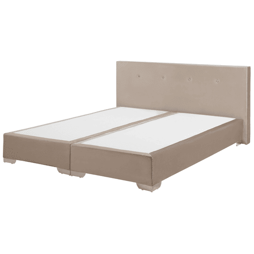 Cama continental Veludo CONSUL 180 x 200 cm Creme claro