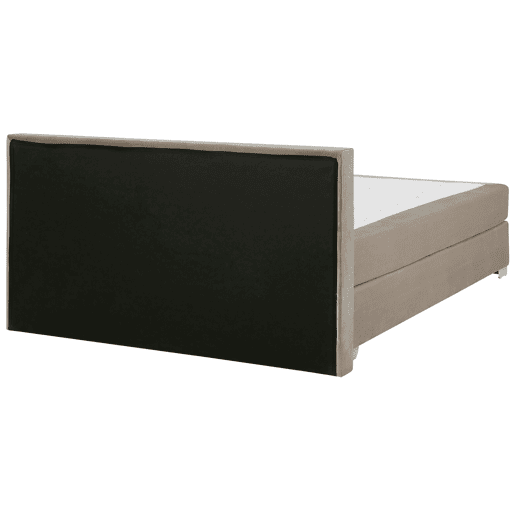 Cama continental Veludo CONSUL 180 x 200 cm Creme claro