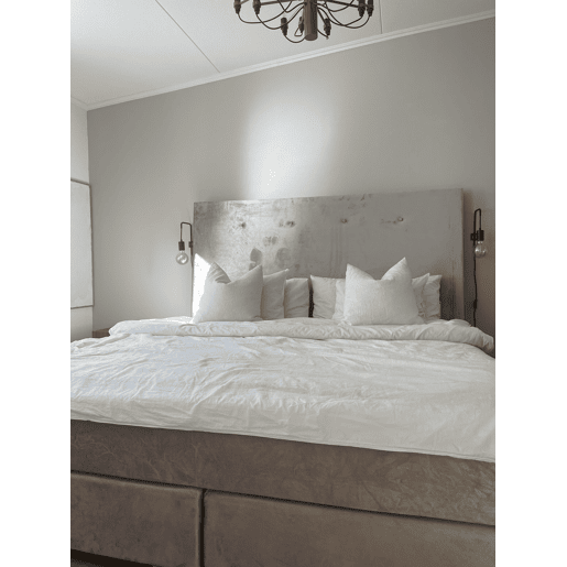 Cama continental Veludo CONSUL 180 x 200 cm Creme claro