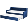 Cama gavetão Veludo MONTARGIS 90 x 200 cm Azul marinho