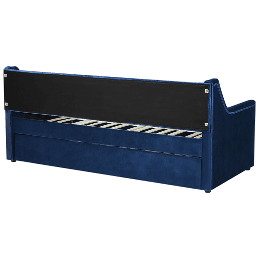 Cama gavetão Veludo MONTARGIS 90 x 200 cm Azul marinho