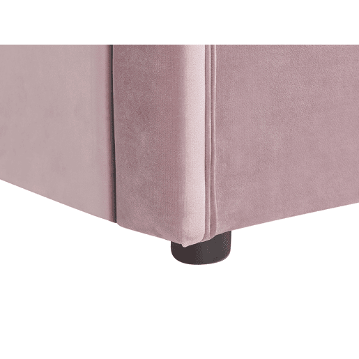 Cama gavetão Veludo MONTARGIS 90 x 200 cm Rosa