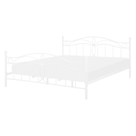 Cama Metal ANTLIA 140 x 200 cm Branco