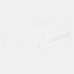 Cama Metal ANTLIA 140 x 200 cm Branco