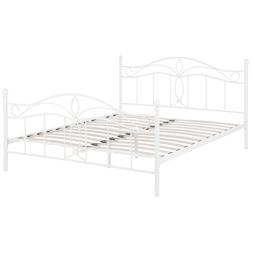Cama Metal ANTLIA 140 x 200 cm Branco