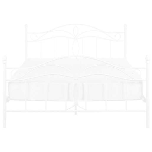 Cama Metal ANTLIA 140 x 200 cm Branco