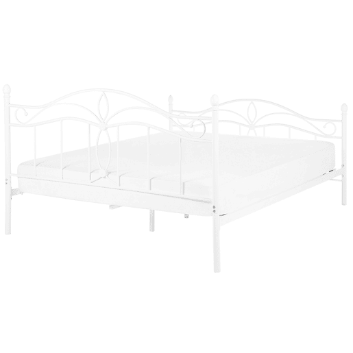 Cama Metal ANTLIA 140 x 200 cm Branco