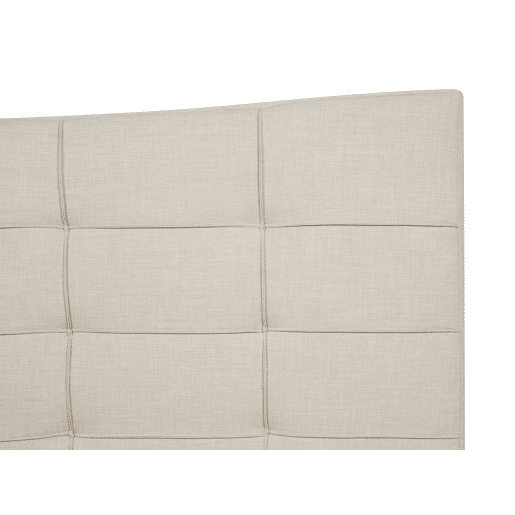 Cama Tecido LANNION 180 x 200 cm Creme claro