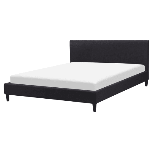 Cama Tecido FITOU 160 x 200 cm Preto