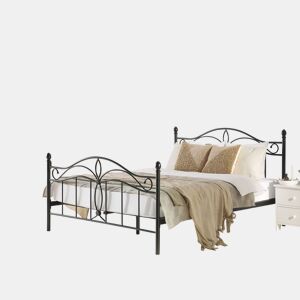 Cama Metal ANTLIA 160 x 200 cm Preto