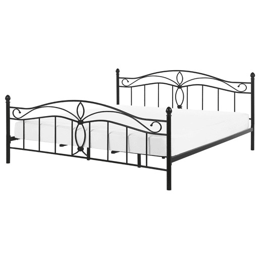 Cama Metal ANTLIA 160 x 200 cm Preto